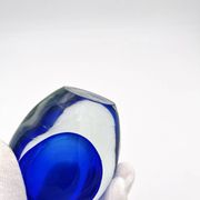 Murano Sommerso Cobalt Blue Vase 11cm 1kg Vintage Art Glass Design 60s