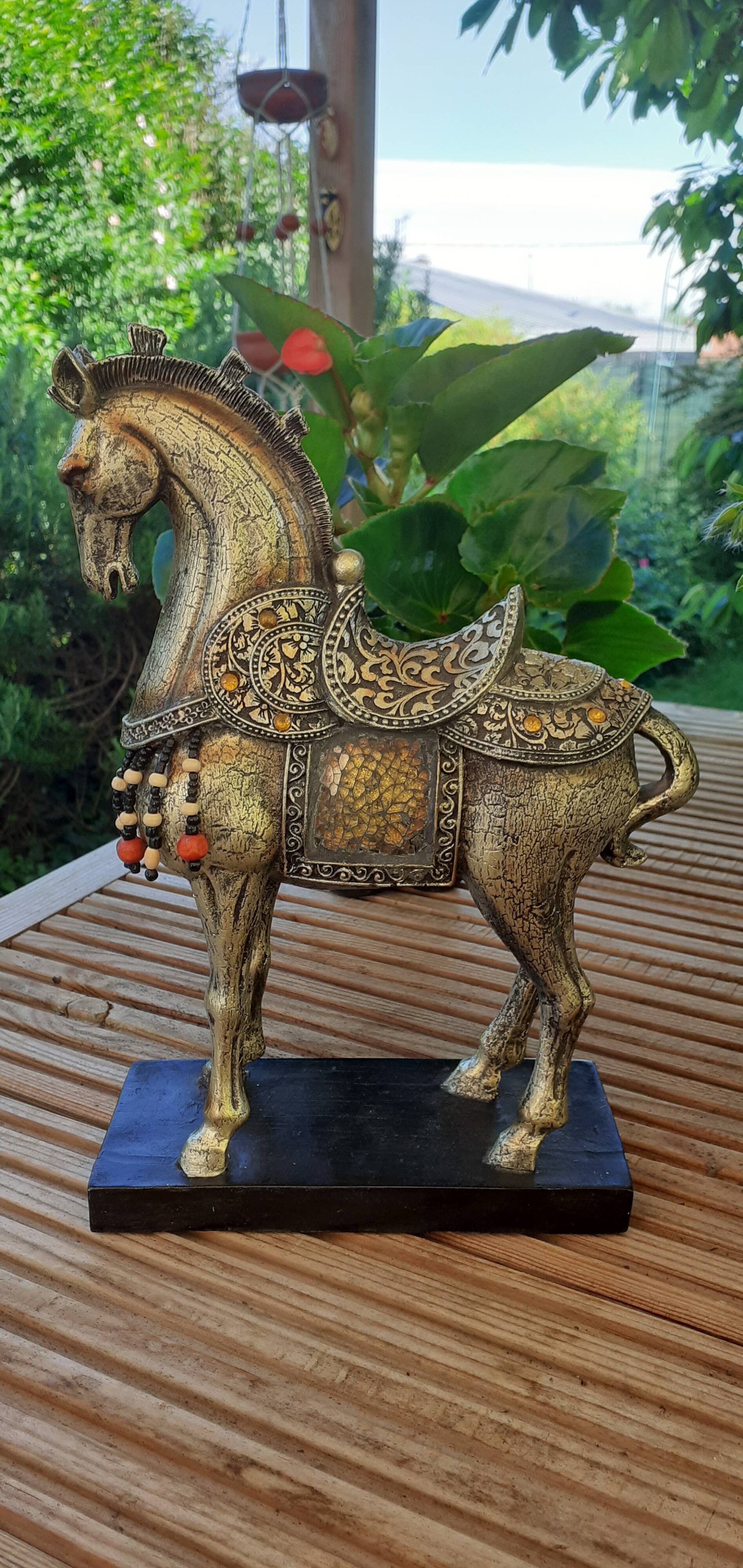 Mongolian parade horse statue