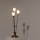 Brushed Brass and Glass Table Lamp Germany 1970s