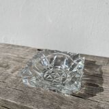 Cendrier en verre taillé transparent 1970