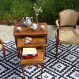 Solid walnut nesting table