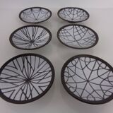 Ceramic bowls by Inge Böttger for BKW Keramik, 1960s, set of 6.