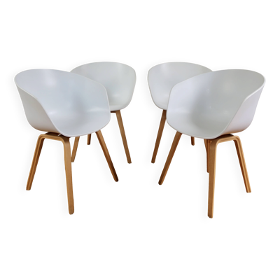 4 fauteuil scandinave Hay ''about a chair'' blanc