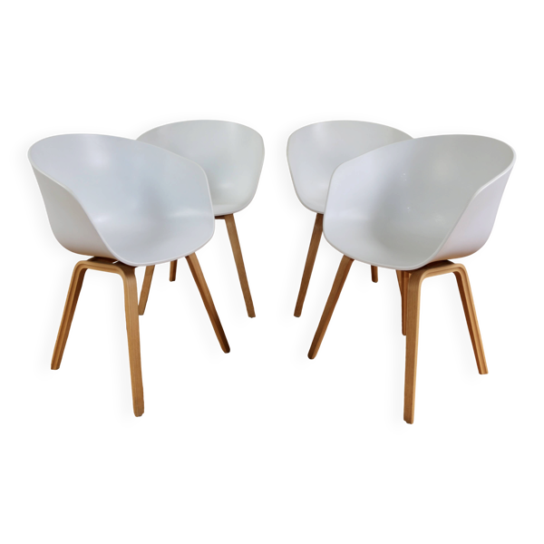4 fauteuil scandinave Hay ''about a chair'' blanc
