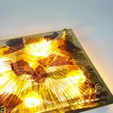 Brass and murano glass flush mount light by La Murrina Italy
