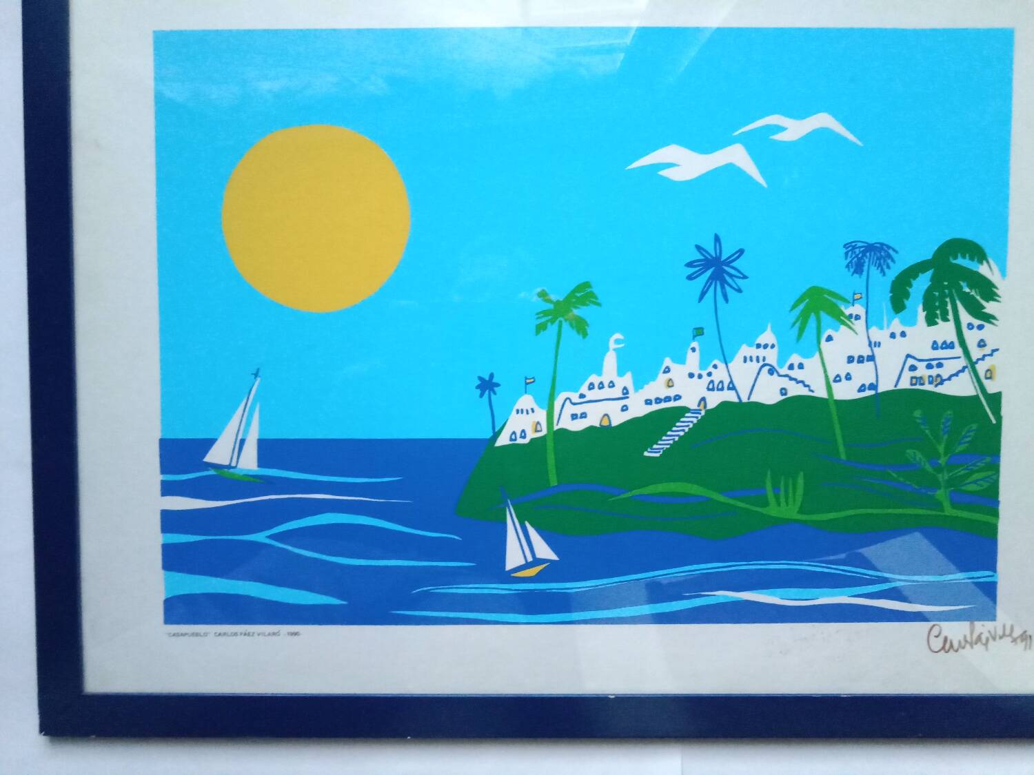 Casapueblo original screenprint 1990 signed carlos paez vilaro 1923 2014