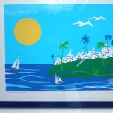 Casapueblo original screenprint 1990 signed carlos paez vilaro 1923 2014