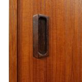 Large Wooden Display Cabinet Teak Veneer Sixties Design 110cm