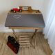 Children's wooden school desk with foldable slate