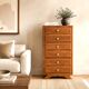 Art Deco chest of drawers with 6 oak drawers, claw feet, 1930s/40s.