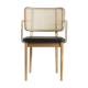 Red Edition black leather armrest canning chair