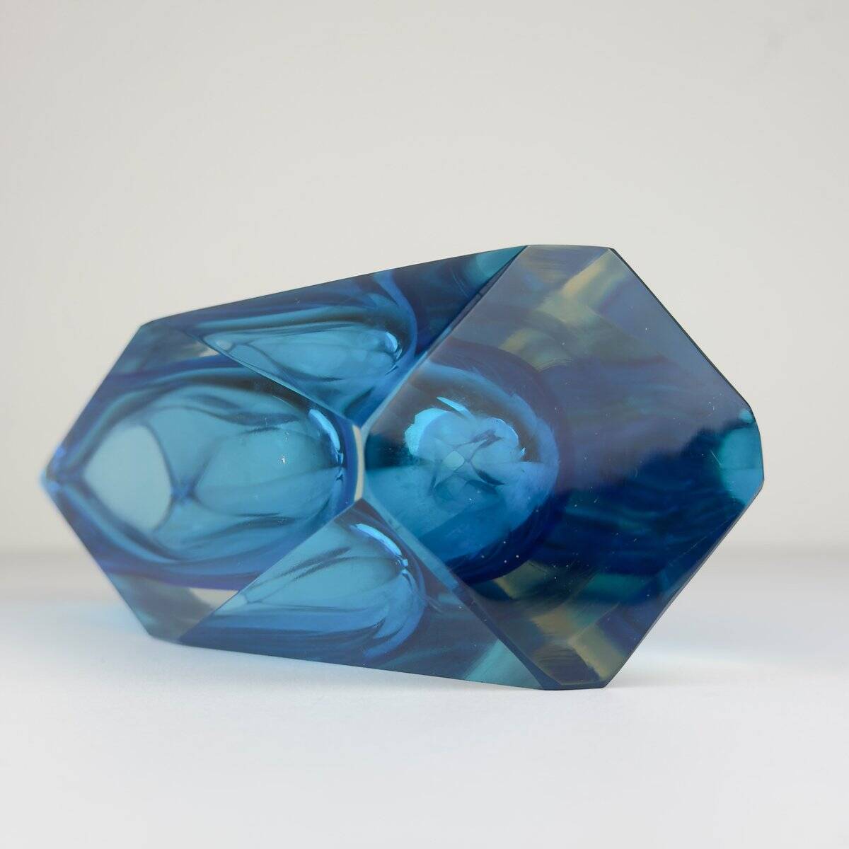 Blue Sommerso vase in Murano glass, 1970s