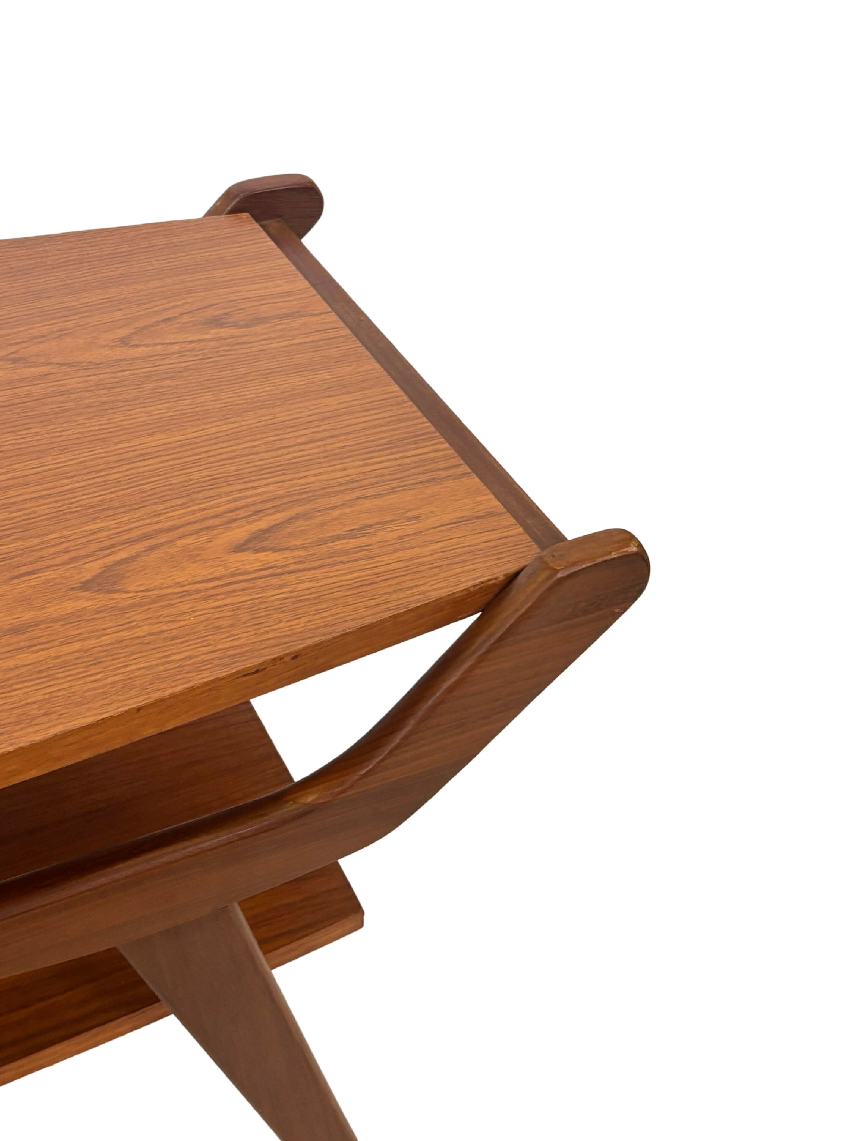 Vintage coffee table teak veneer 1960s design