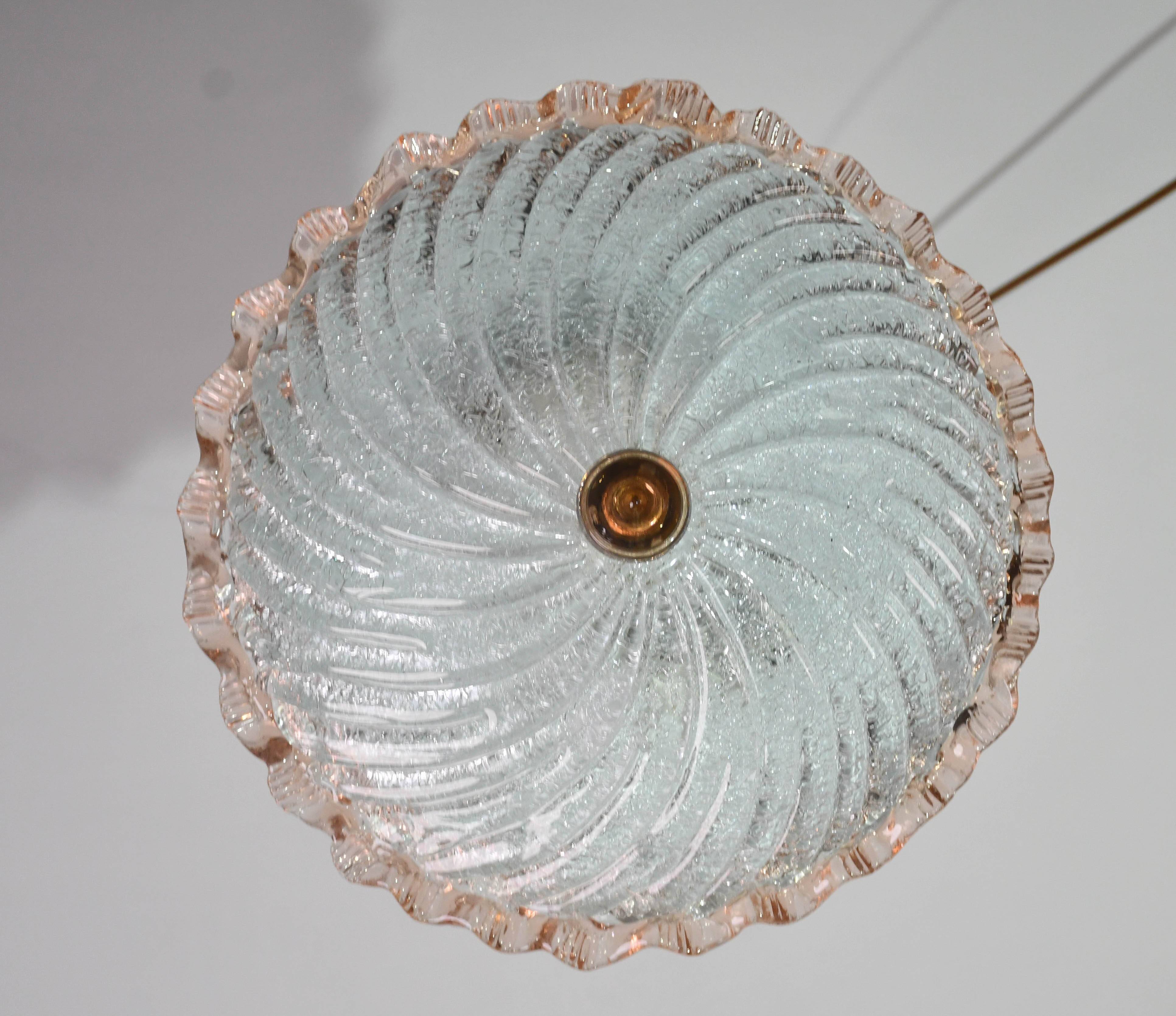 Lustre en verre de Murano Lady Pink, Murano, 1970