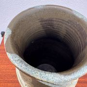 Stoneware vase with drips in the style of Jean Pointu