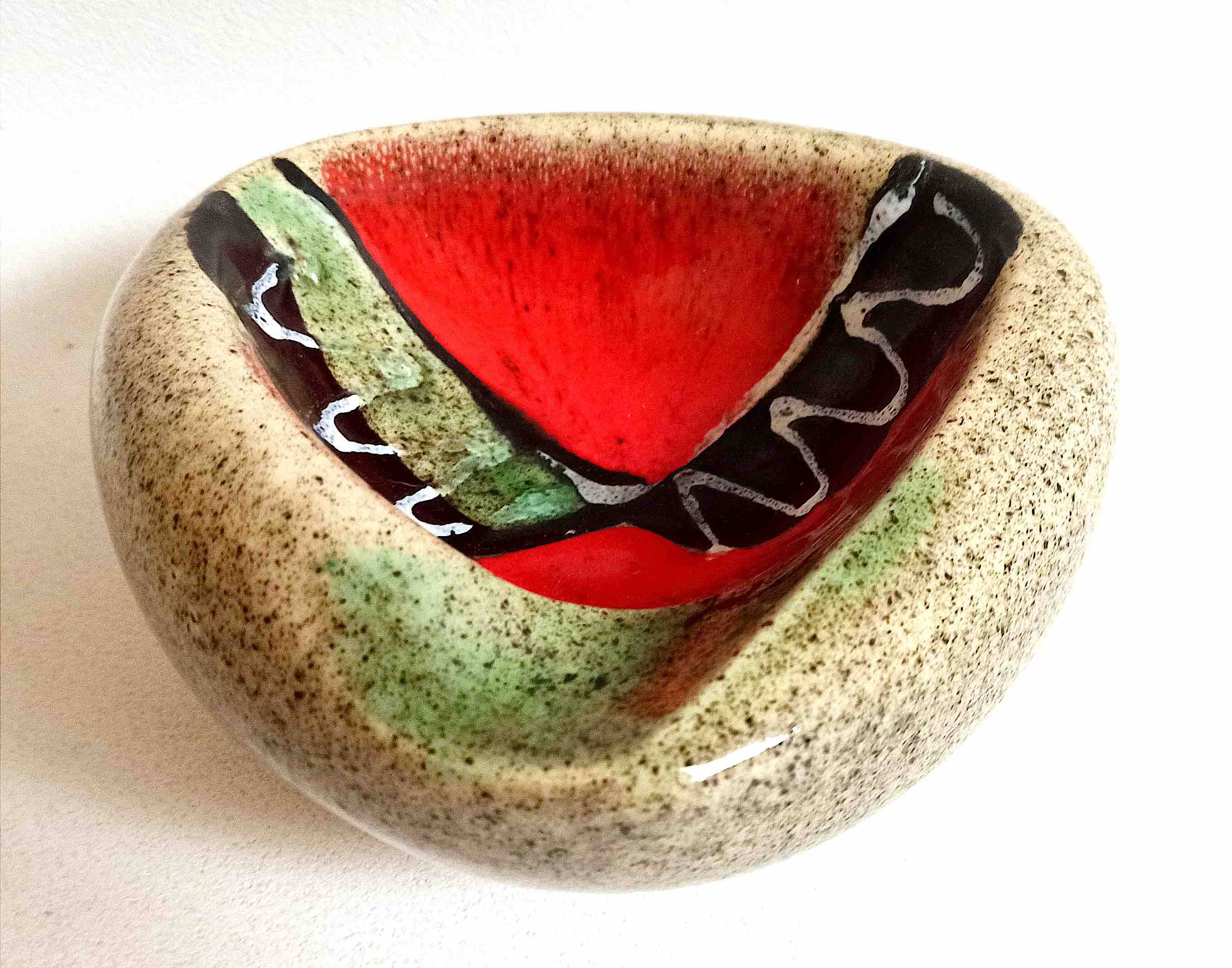 Ashtray or pocket emptier signed 60s Width 15.5 cm