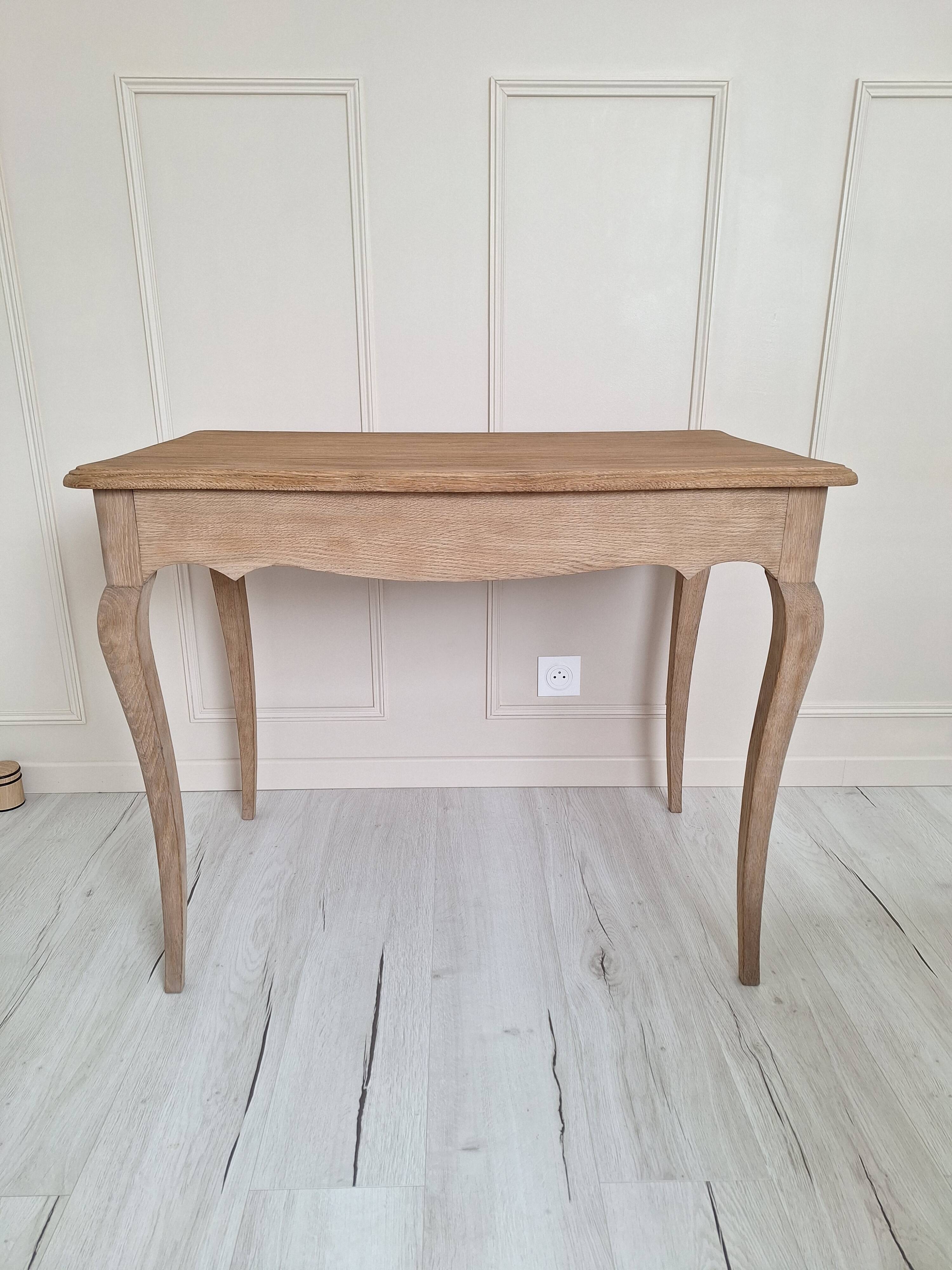 Antique oak side table in Louis XV style