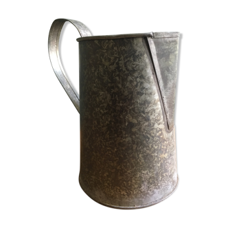 Galvanized metal farm pitcher