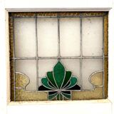 Double Art Deco stained glass partition doors from the 20th century