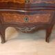 Louis XV-style lady secretary, in rosewood veneer flower decoration.