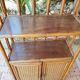 Rattan and canning furniture with vintage shelves