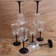 8 verres à vin Luminarc modèle "Octime" pied noir collection "Esso"