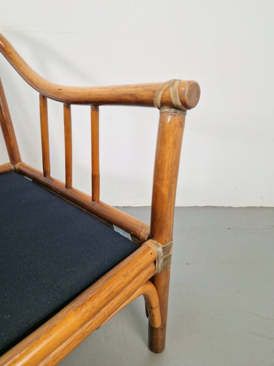 Organic Modern Bamboo and Rattan Loveseat from McGuire, 1970s