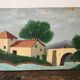 Painting oil old naïve landscape