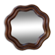 Corrugated wooden mirror