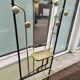 Cloakroom coat rack hat umbrella metal and vintage brass