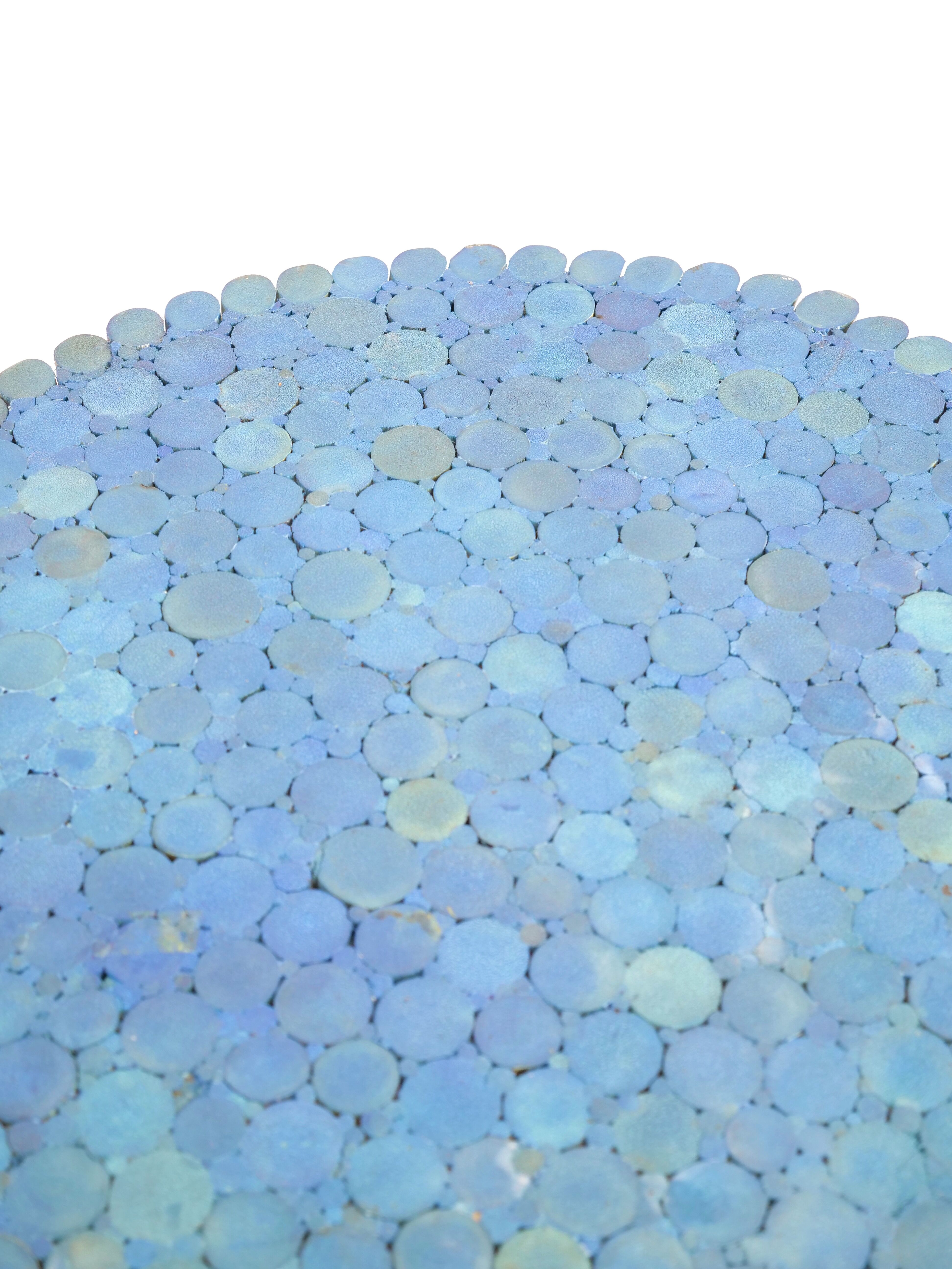 Table bamboo Mc Guire blue lazure