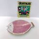 Vintage Large Ceramic Pink Fish Vide-Poche / Decorative Plate by Rometti, Italy