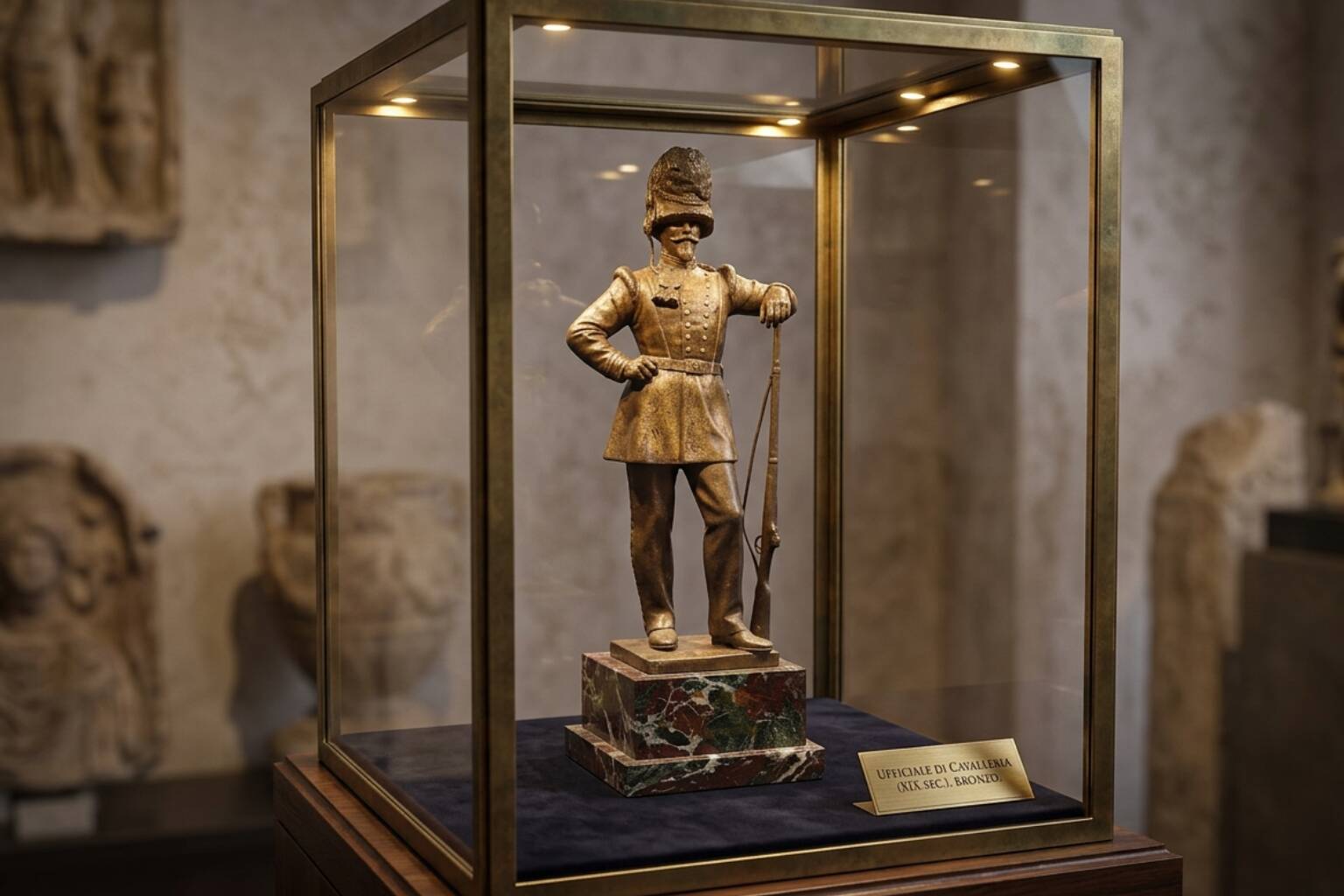 Sculpture en bronze "Soldat" – Fonderie Laganà, Naples (XXe siècle)