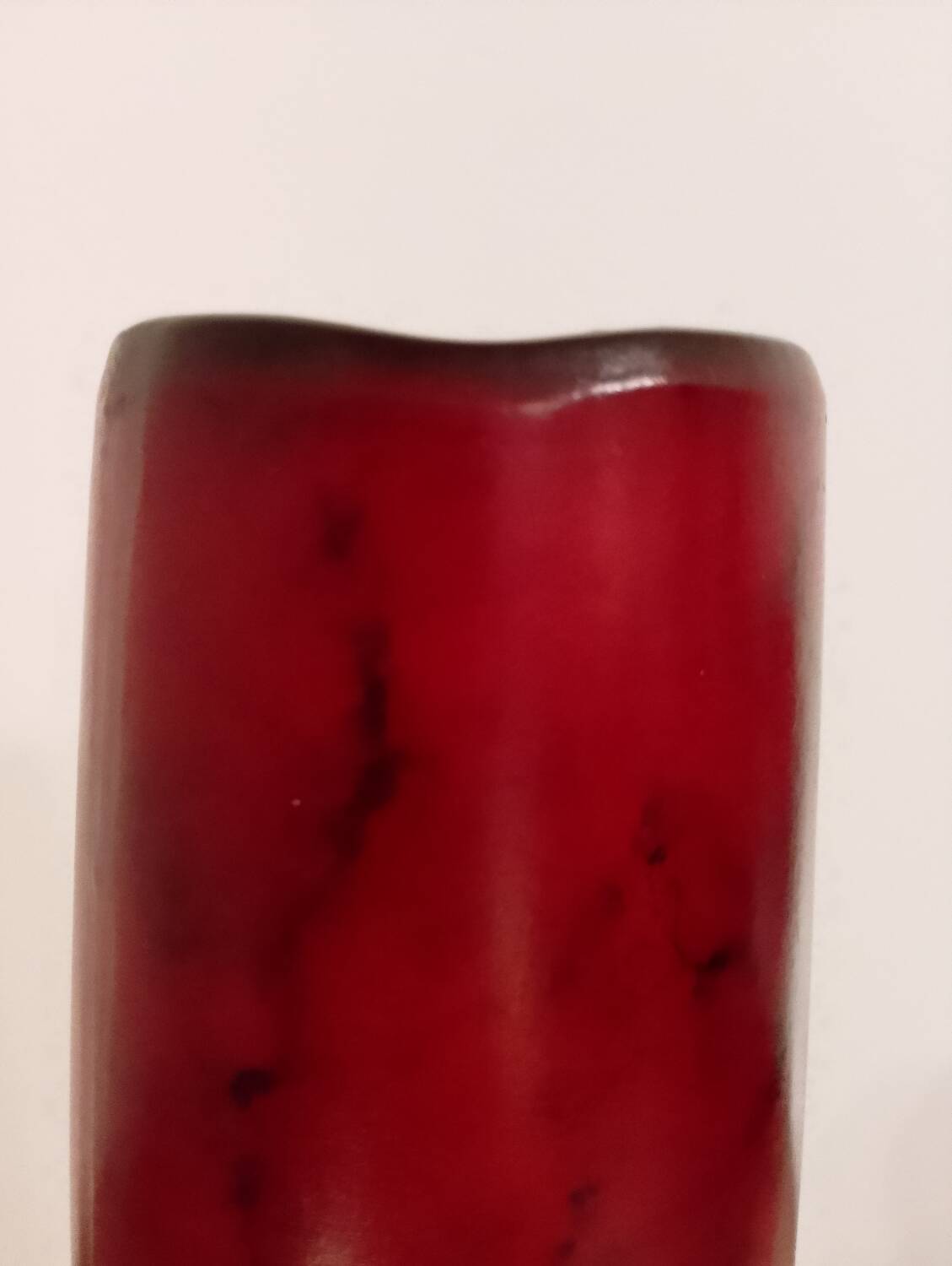 Roll vase attributed to the Montjoye Legras factory.