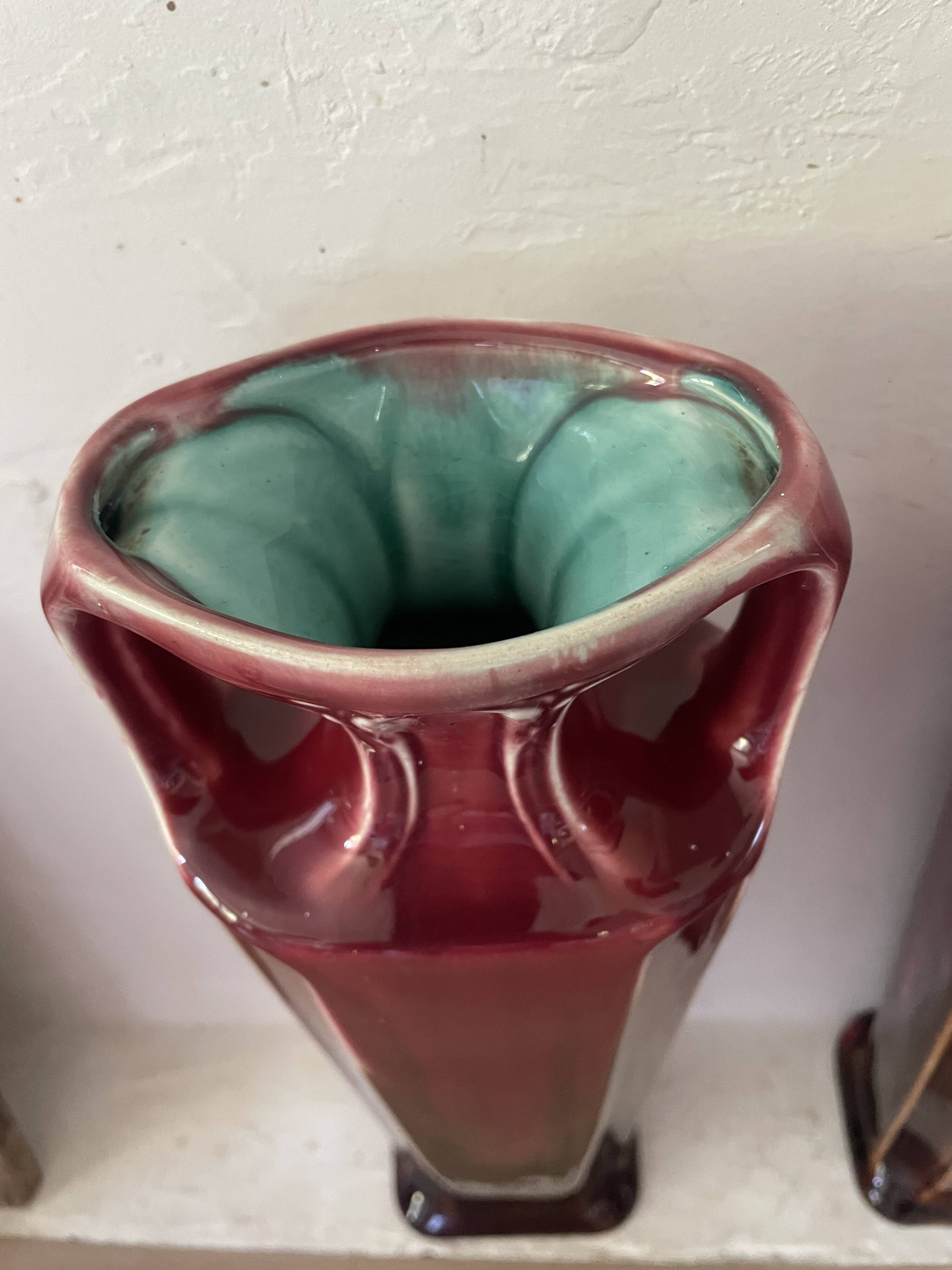 Pair of Orchies Art Deco vases