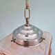 Art Deco pendant light in pale pink glass, 1920s-30s