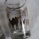 6 tea glasses golden décor camel palm