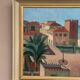 Original Swedish Oil on Canvas – “Motif from Italy” by K. Berthel – Signed – Dated 1949 – Vintage & Framed – 73 × 61 cm (28.7" × 24")