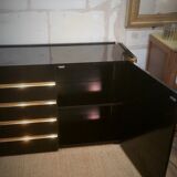Lacquered and brass sideboard edited by Marie Sabot in the 70