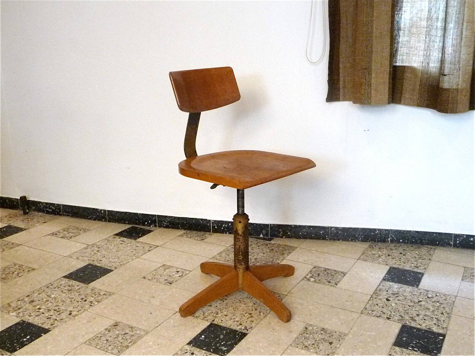 Model 350 industrial swivel desk chair by Ama Elastic, West-Germany, 1950s