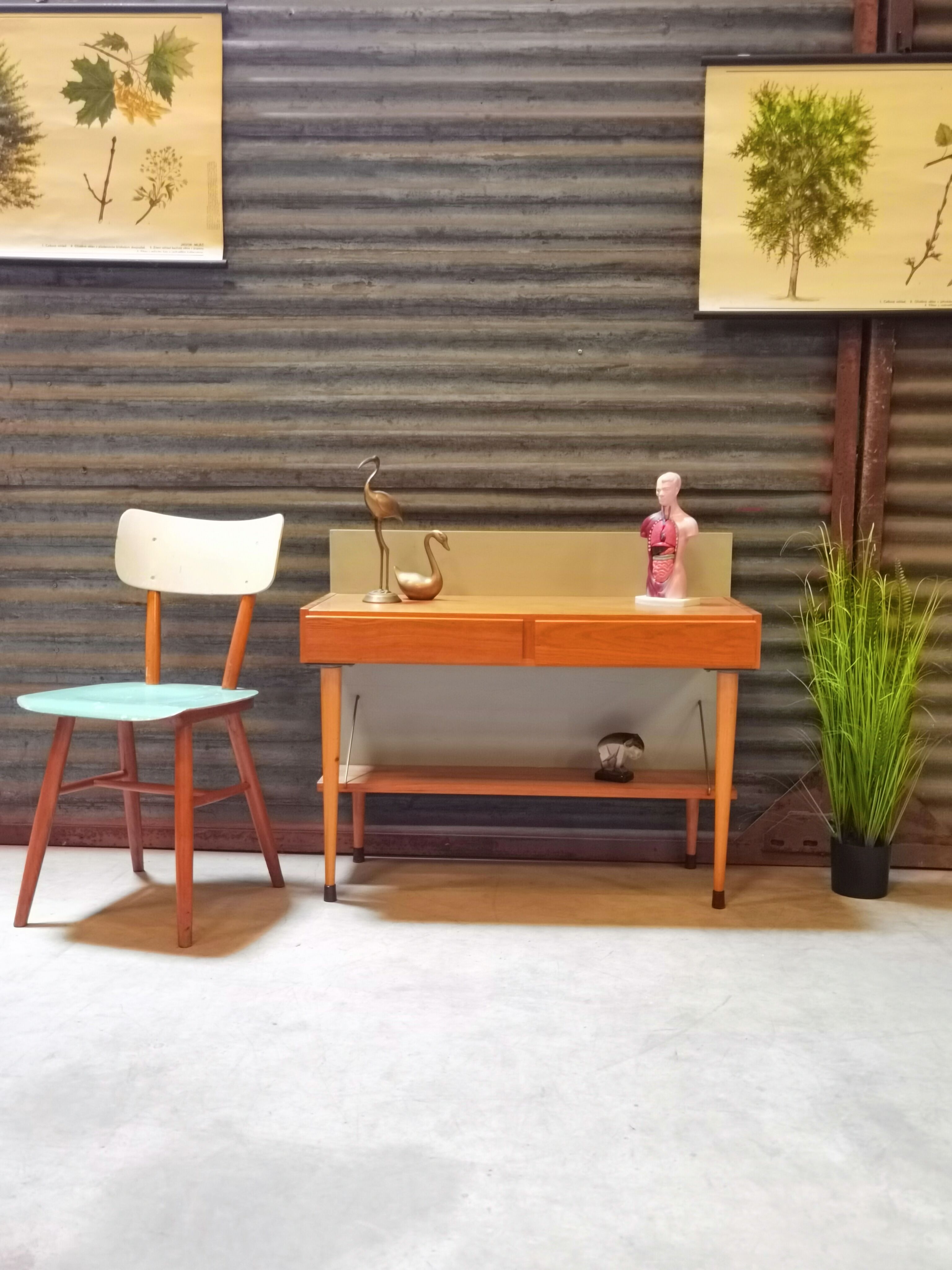 Entrance wall console or small Czech accent furniture year 70