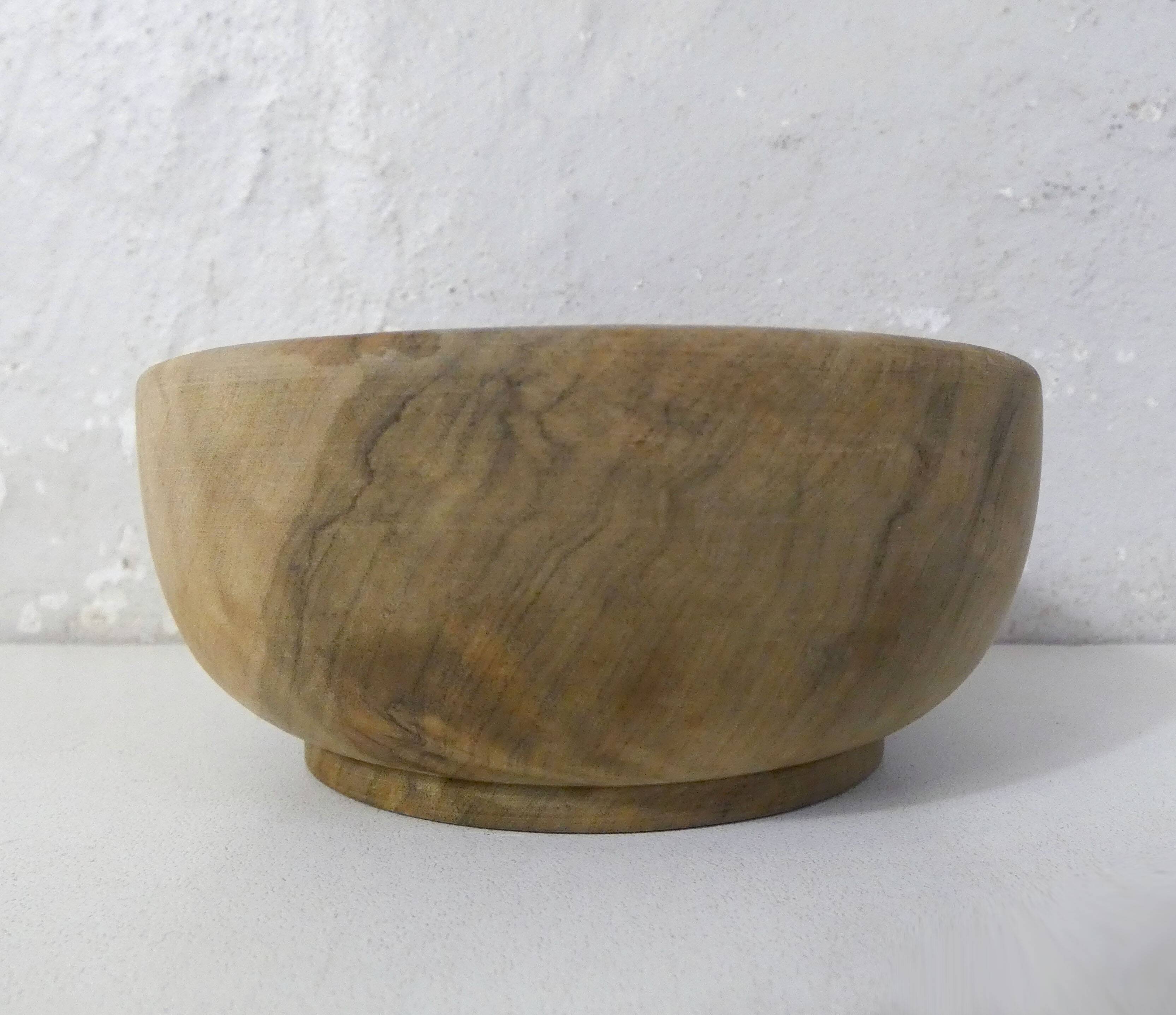 Turned wooden bowl folk art