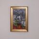 Original Swedish oil on canvas – “Winter Cyclamen” by Majken Bergvin (1922–2012) – 1965 – vintage & framed – 62 × 43 cm