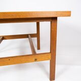 Coffee table in soap treated oak designed by Hans J. Wegner from the 1960s.