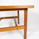 Coffee table in soap treated oak designed by Hans J. Wegner from the 1960s.