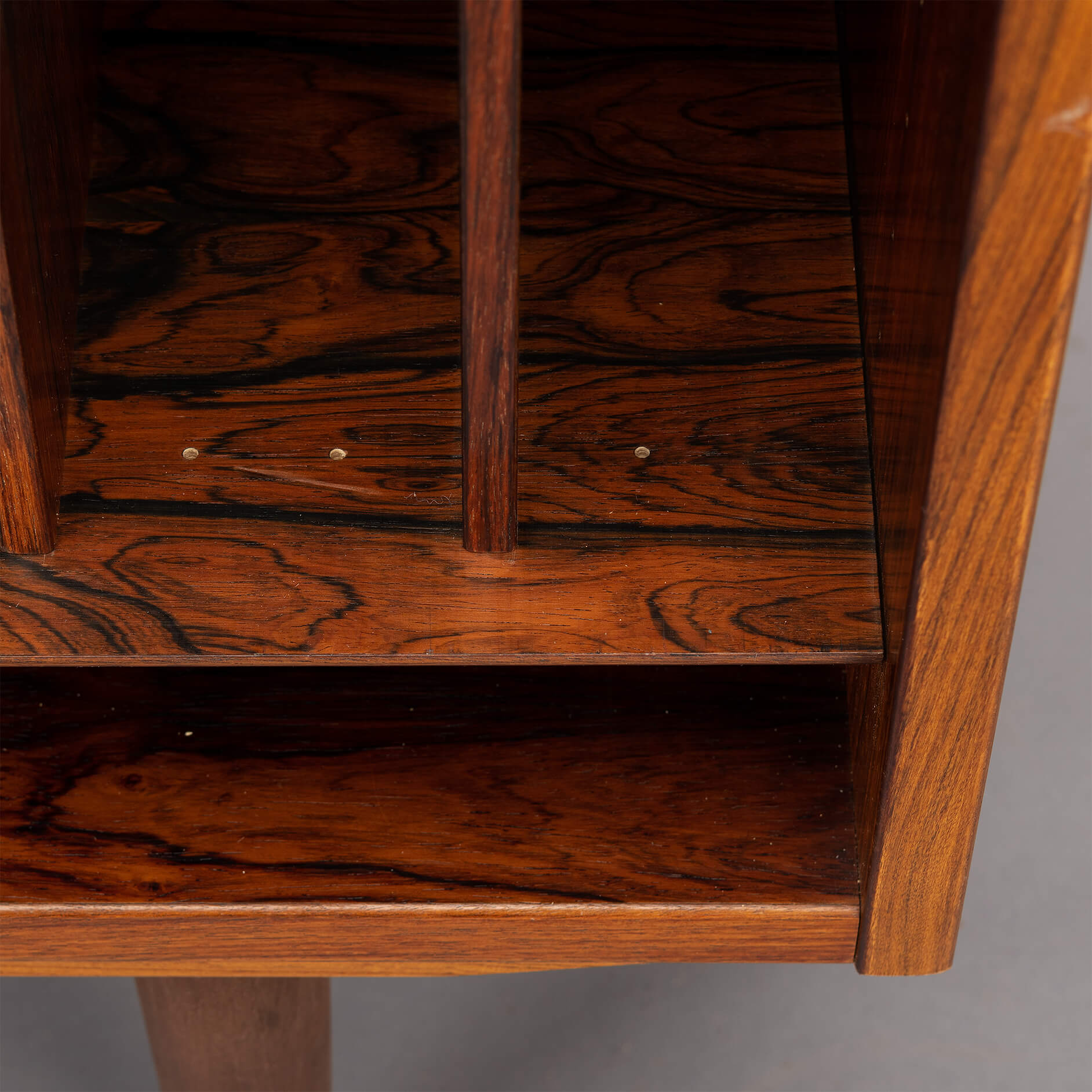 Rosewood bookcase with Record Rack by Hundevad & Co, 1960s