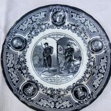 4 assiettes parlantes Vieillard XIXeme
