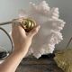 Lot de trois suspensions vintage en verre pastel