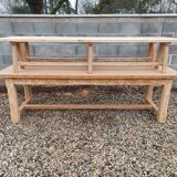 Oak farmhouse table with benches