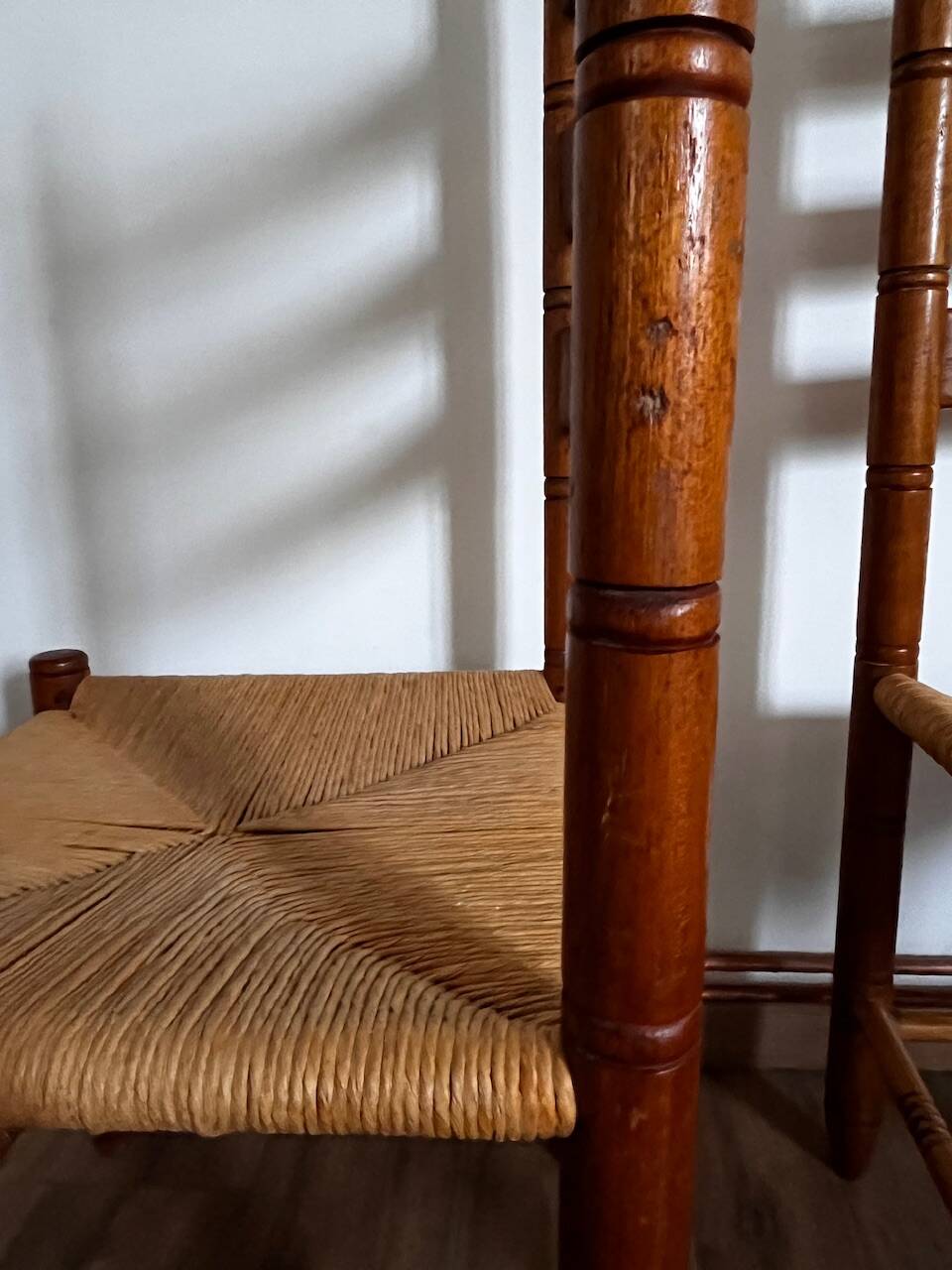 Paire de chaises bois